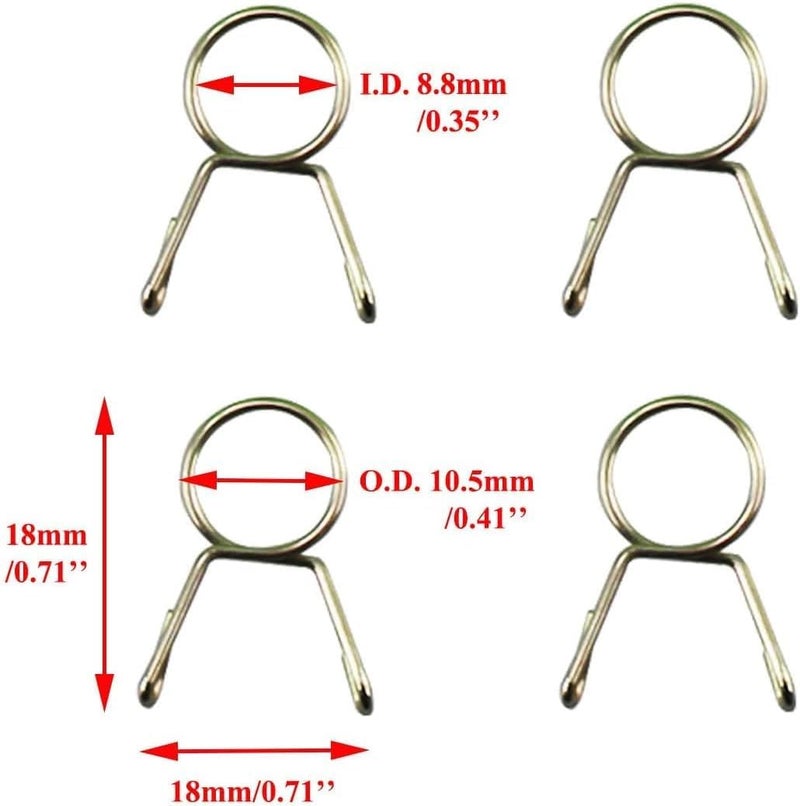 PRO BAT 0.2''x39''(5mm x 1m) Mini Bike Gas Fuel Hose Line Inline Fuel Filter for Chinese GY6 50cc 150cc 139QMB 157QMJ Scooter ATV Motorcycle XRS Buggy Go karts Parts, Red - Image 4